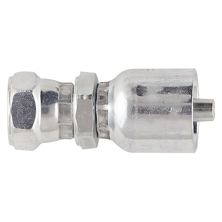 Parker Crimp Fitting, 1/2" I.D., M18-1.5, F, Metric 1MU43-6-4