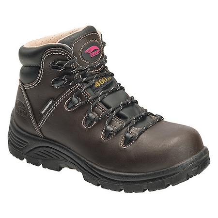 Avenger Safety Footwear Women's 6-Inch Work Boot, 7 1/2, Composite Toe, 6 in H, Brown, A7130 A7130