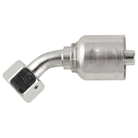 Parker Crimp Fitting, 45 deg., 3/4" I.D., M30-2, F 1C443-22-12