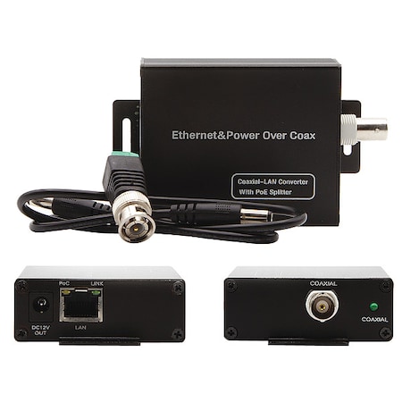 Triplett PoC Transmitter, Black, 48/57VDC POC-1TYNPOE