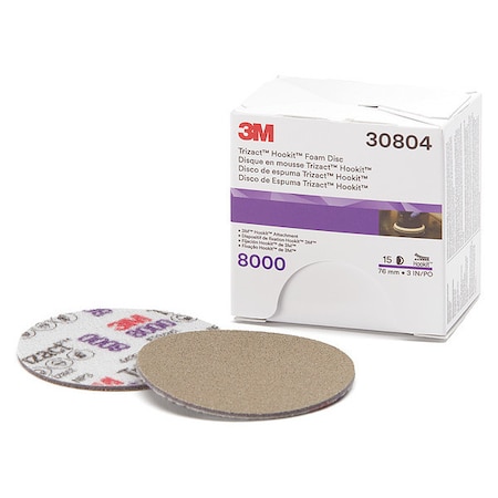 3M Polishing Pad, Foam, 3" Size, PK15 30804