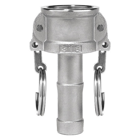 Usa Industrials Cam and Groove Fitting, 304SS, C, 3/4" Coupler x 3/4" Hose Shank BULK-CGF-288