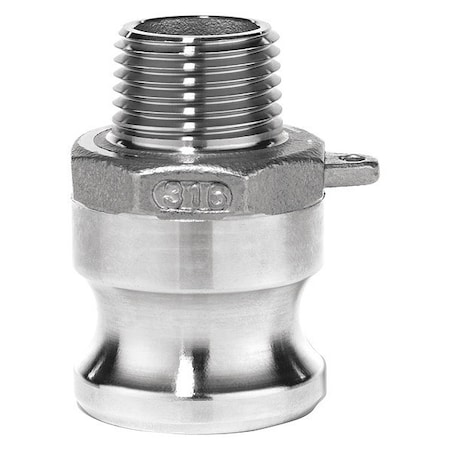 USA INDUSTRIALS Cam and Groove Fitting, 304SS, F, 2" Adapter x 2" Male NPT BULK-CGF-325