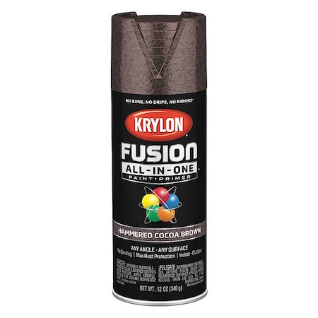 Krylon Hammered Spray Paint, Cocoa Brown, Hammered, Solvent, 12 oz K02785007