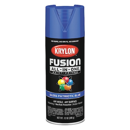 Krylon Rust Preventative Spray Paint, Patriotic Blue, Gloss, Solvent, 12 oz K02716007