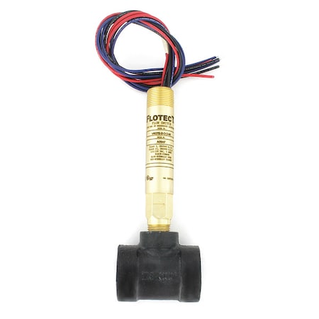 Dwyer Instruments Mini-size flow switch, brass upper and lower body, 1" NPT, iron tee. V6EPB-B-D-3-MI