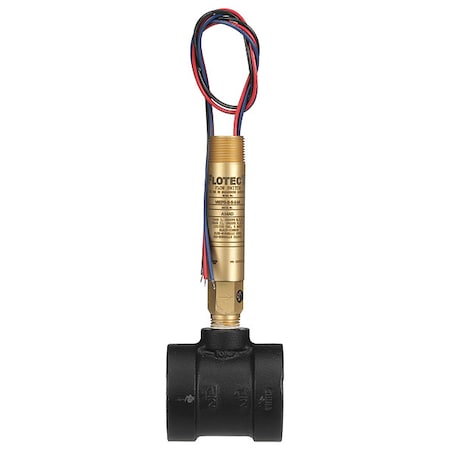 Dwyer Instruments Mini-size flow switch, brass upper and lower body, 1-1/2" NPT, iron tee. V6EPB-B-S-5-MI