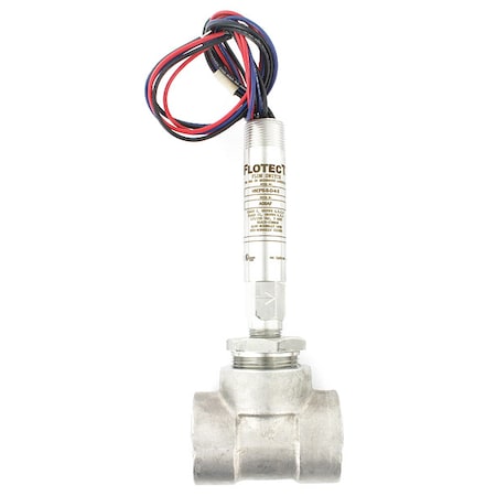 Dwyer Instruments Mini-size flow switch, stainless steel upper and lower body, 1-1/4" NPT, stainless steel tee. V6EPS-S-D-4-S