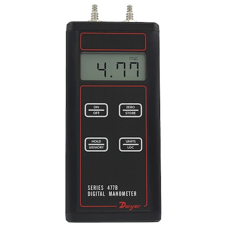 Dwyer Instruments Handheld digital manometer, 0 to 20" w.c. (0 to 4.982 kPa) 477B-1