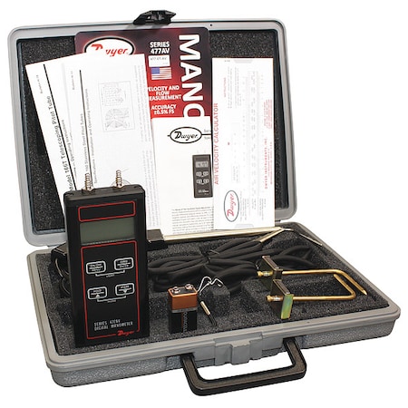 Dwyer Instruments Air velocity kit, 0-10" w.c. 477-0T-AV