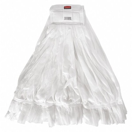 Rubbermaid Commercial 5 in String Wet Mop, 20 oz Dry Wt, Clamp On Connection, Cut-End, White, Polyester 2025506