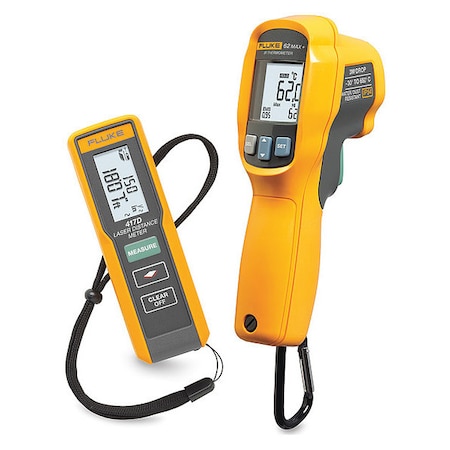 Fluke Laser Distance Meter Kit, Backlit LCD FLUKE 417D+62MAX+ KIT