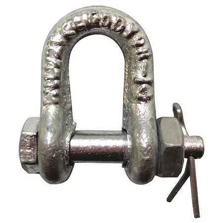 Zoro Select Chain Shackle, 1,000 lb lb, Carbon Steel 55ER73