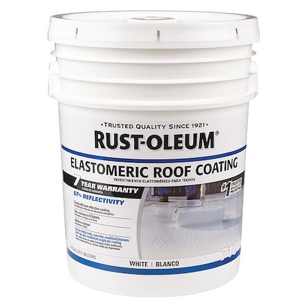 Rust-Oleum Elastomeric Roof Coating, 4.75 gal., White, Surface