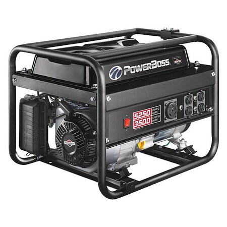 Briggs & Stratton Portable Generator, Gasoline, 3,500 W Rated, 5,250 W Surge, Recoil Start, 120V AC, 29.2 A 30755