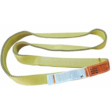 Dayton Web Sling, Type 5, 3 ft L, 1 in W, Nylon, Yellow 55ET45