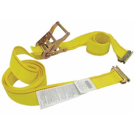 Zoro Select Tie Down Strap, E-Track, Yellow, PK5 55ET71