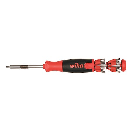 Wiha Hex, Phillips, Slotted, Torx(R) Bit 9 in, Drive Size: 1/4 in , Num. of pieces:26 77792