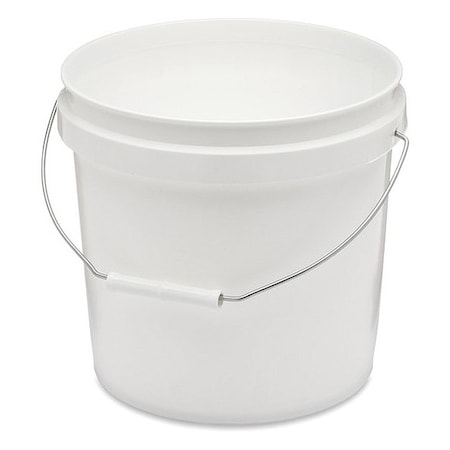 Qorpak Pail, Polyethylene, White, Open Head 240125