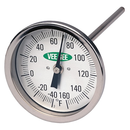 Vee Gee Soil Dial Thermometer, 1/4" dia. Stem 82160-12