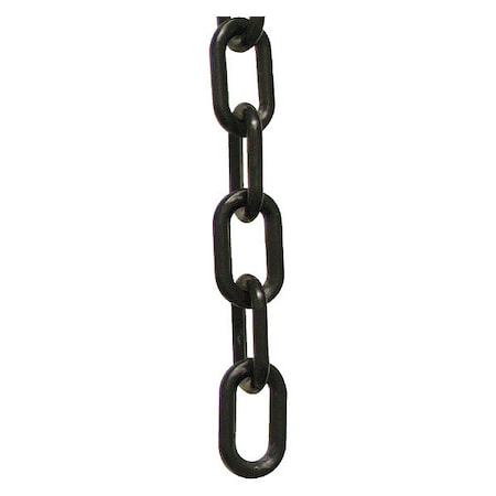 Zoro Select Plastic Chain, Black, 25 ft Length, Gloss 30003-25
