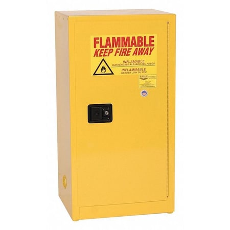Eagle Mfg Hazardous Material Storage Cabinet, 16 gal, 1 Shelves, Steel, 23 1/4 in W x 44 in H x 18 in D 1906X