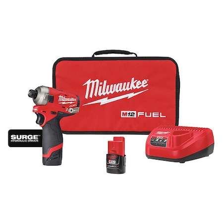 Milwaukee Tool M12 FUEL SURGE 1/4" Hex Hydraulic Driver Kit + M12 HACKZALL Recip Saw 2551-22, 2420-20