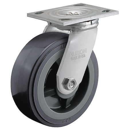 Albion 6" X 2" Non-Marking Polyurethane Swivel Caster, No Brake, Loads Up To 1250 lb 16XA06201S