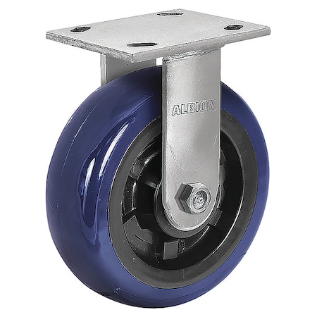 Albion 4" X 2" Non-Marking Polyurethane Premium Rigid Caster, No Brake, Loads Up To 600 lb 120EG04229R