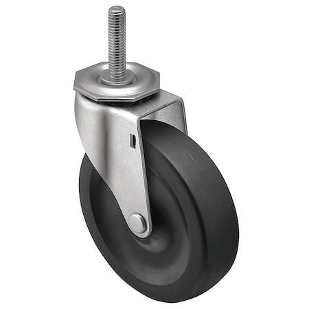 Shepherd Hardware 4" X 15/16" Non-Marking Rubber Soft Swivel Caster, No Brake, Loads Up To 125 lb PRE40748ZN-3R