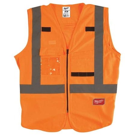 Milwaukee Tool Class 2 High Visibility Orange  Safety Vest - S/M 48-73-5031