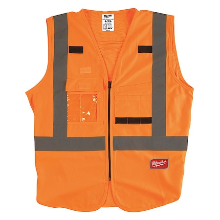 Milwaukee Tool Class 2 High Visibility Orange  Safety Vest - S/M (CSA) 48-73-5071