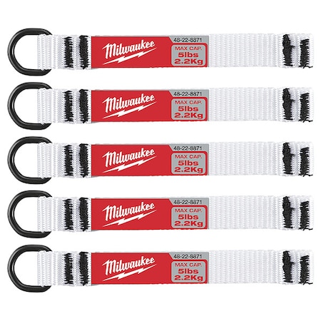 Milwaukee Tool D-Ring Web Attachment, 5 pcs., 5 lb. 48-22-8871