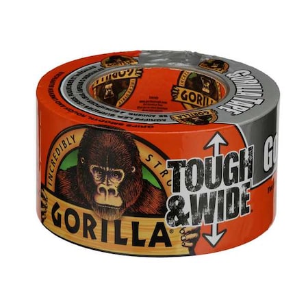 Gorilla Glue Duct Tape, Gray, 25 yd L, 2-7/8 in W 105680