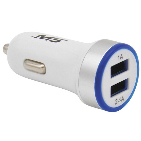 Mobilespec USB Car Charger, 2 Output Connectors MBS01106