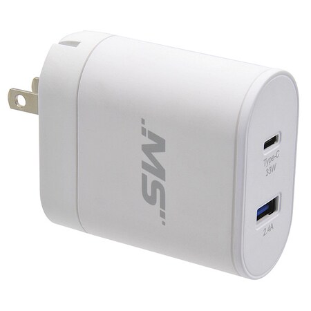 Mobilespec USB Wall Outlet Charger, White MBS01232