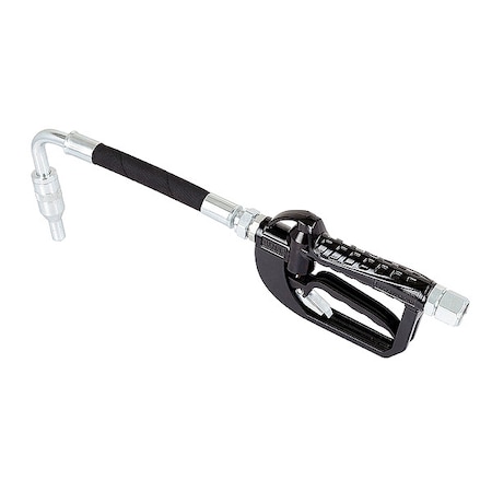 Zoro Select Drum Pump Nozzle, Black, 2-9/16 in, Rubber/Steel Spout 55GU71