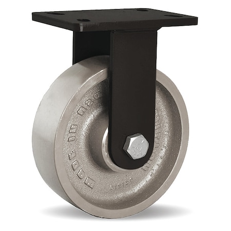 Hamilton Plate Caster, Rigid, Iron, 10 1/4"H R-FMK-83HMB