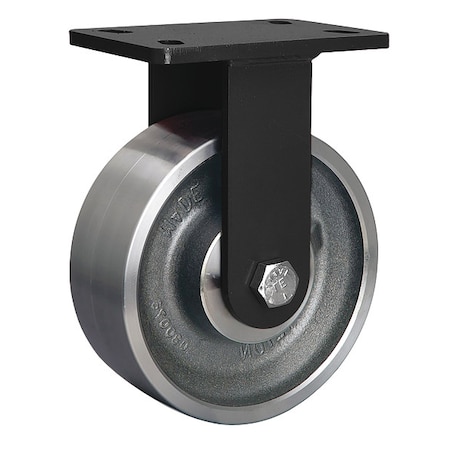 Hamilton Plate Caster, Rigid, Steel, 10 1/4"H R-FMK-83HFSB