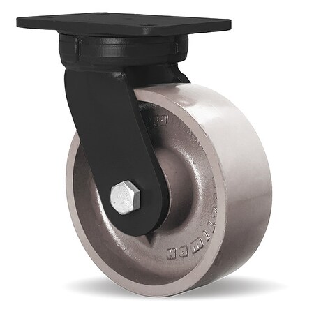 Hamilton Plate Caster, Swivel, Iron, 10 1/2"H S-SECK-83HMB-H4SL-FB