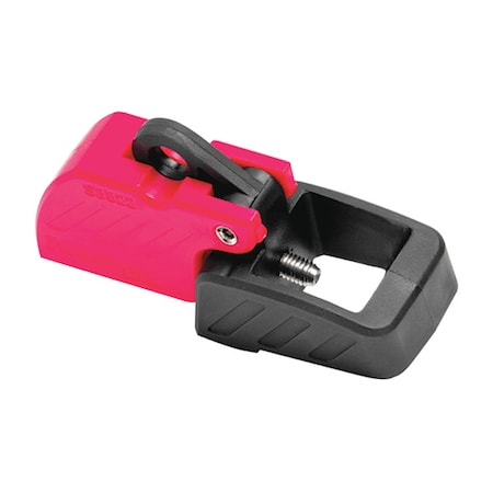 Master Lock Circuit Breaker Lockout, Clamp-On w/Screw, Color: Black, Red S3822