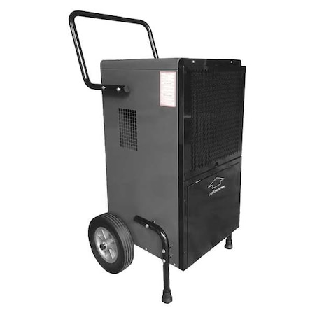 Dayton Portable Dehumidifier, Black, Gray, 22 7/8 in, Steel, 115V AC 55HE57