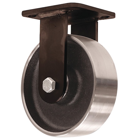 Hamilton Plate Caster, Rigid, Steel, 5 5/8"H R-WHK-4HFSB