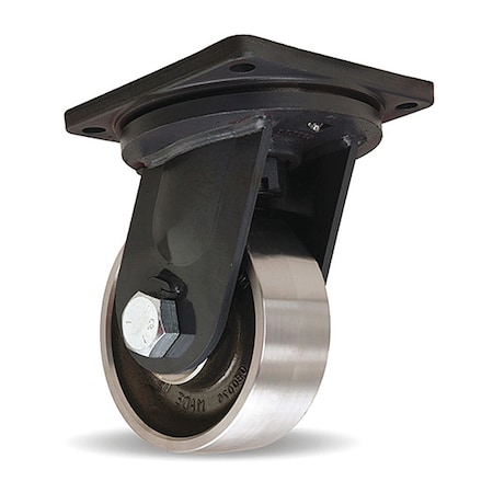 Hamilton Plate Caster, Swivel, Steel, 11"H S-MDK-83HFSB-H4SL-HCB