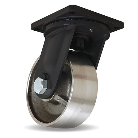 Hamilton Plate Caster, Swivel, Steel, 13"H S-MDK-104HFSB-H4SL-HCB