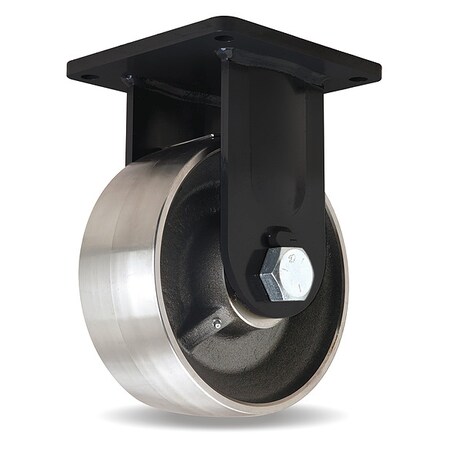 Hamilton Plate Caster, Rigid, Steel, 13"H R-MDK-104HFSB