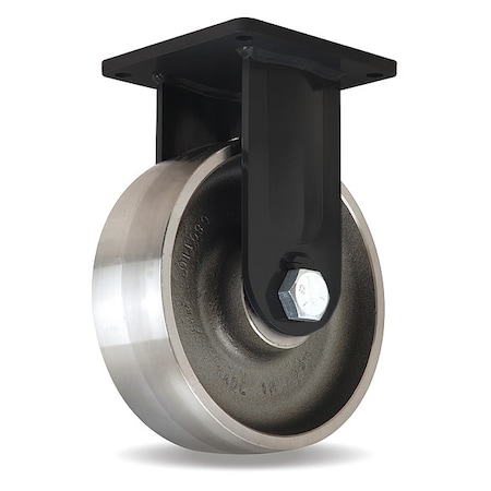 Hamilton Plate Caster, Rigid, Steel, 15 1/2"H R-MDK-124HFSB