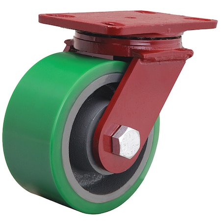 Hamilton Plate Caster, Swivel, Polyurethane, 7 1/2"H S-FM-63DB-4SL-FB