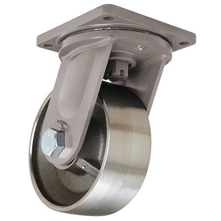 Hamilton Plate Caster, Swivel, Steel, 13"H S-MD-104FST-4SL-HCB