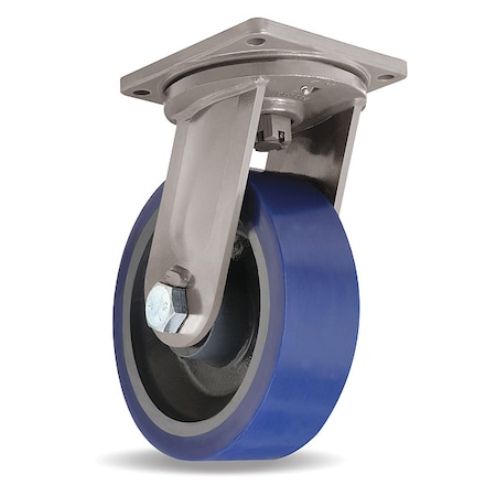 Hamilton PlateCaster, Swivel, Polyurethane, 15 1/2"H S-MD-124SYT-4SL-HCB